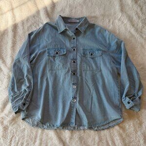 Embroidered Denim Shirt